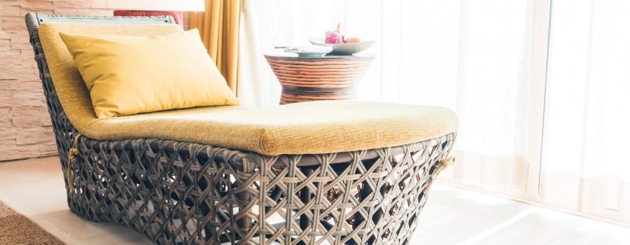 Beautiful pillow on luxury sofa decoration in living room interior - Vintage Light Filter